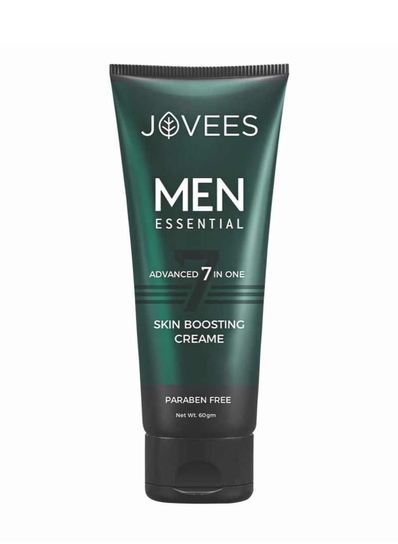Jovees Men Advanced 7 in 1 Skin Boosting Creame| Gives Brighter & Even Skin Tone | Non Greasy & Fast Absorbing | Prevents Acne Breakout & Reduces Dark Spot | ParabenFree | 60Gm - Image 1